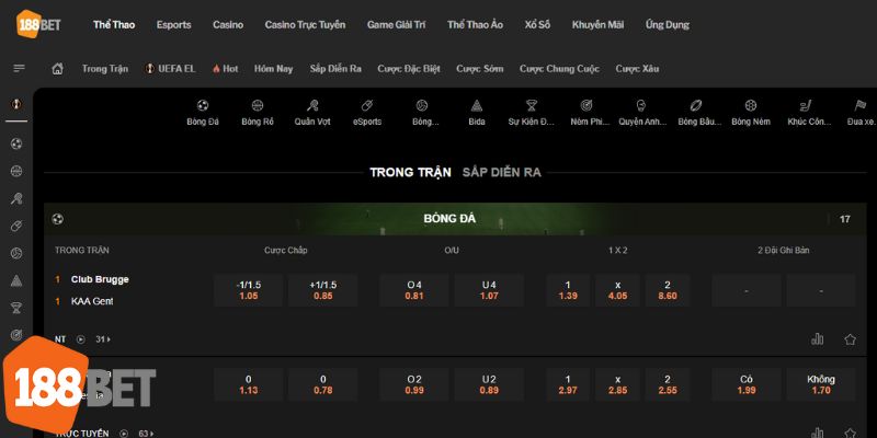 Cược CR thể thao 188BET – Thiên đường giải trí hàng đầu thị trường