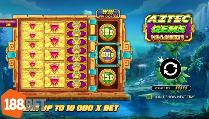 Giao diện game Aztec Gems Megaways tại 188BET